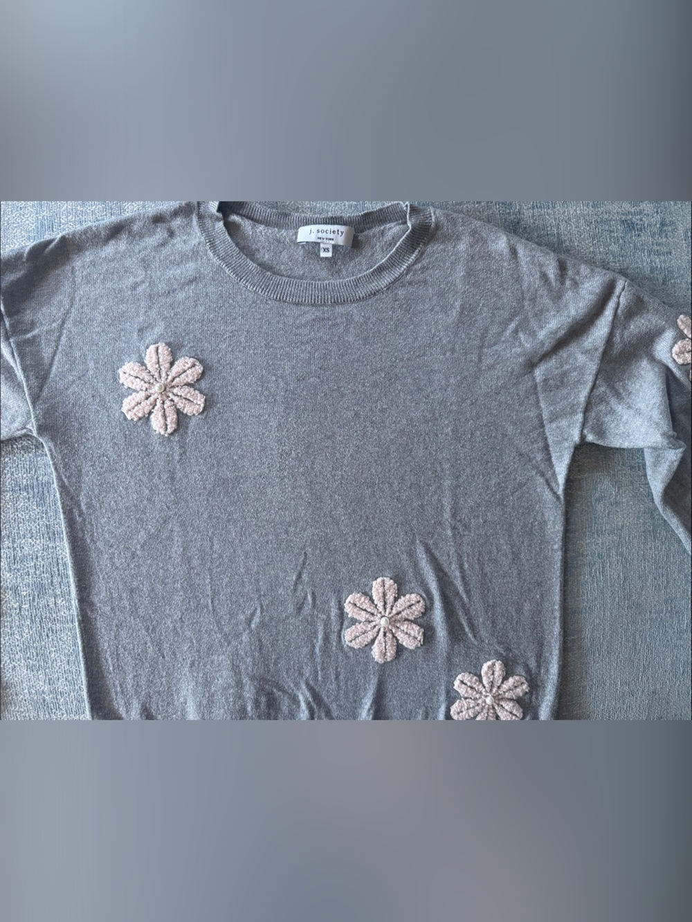 J. Society Heather Grey Crewneck Sweater